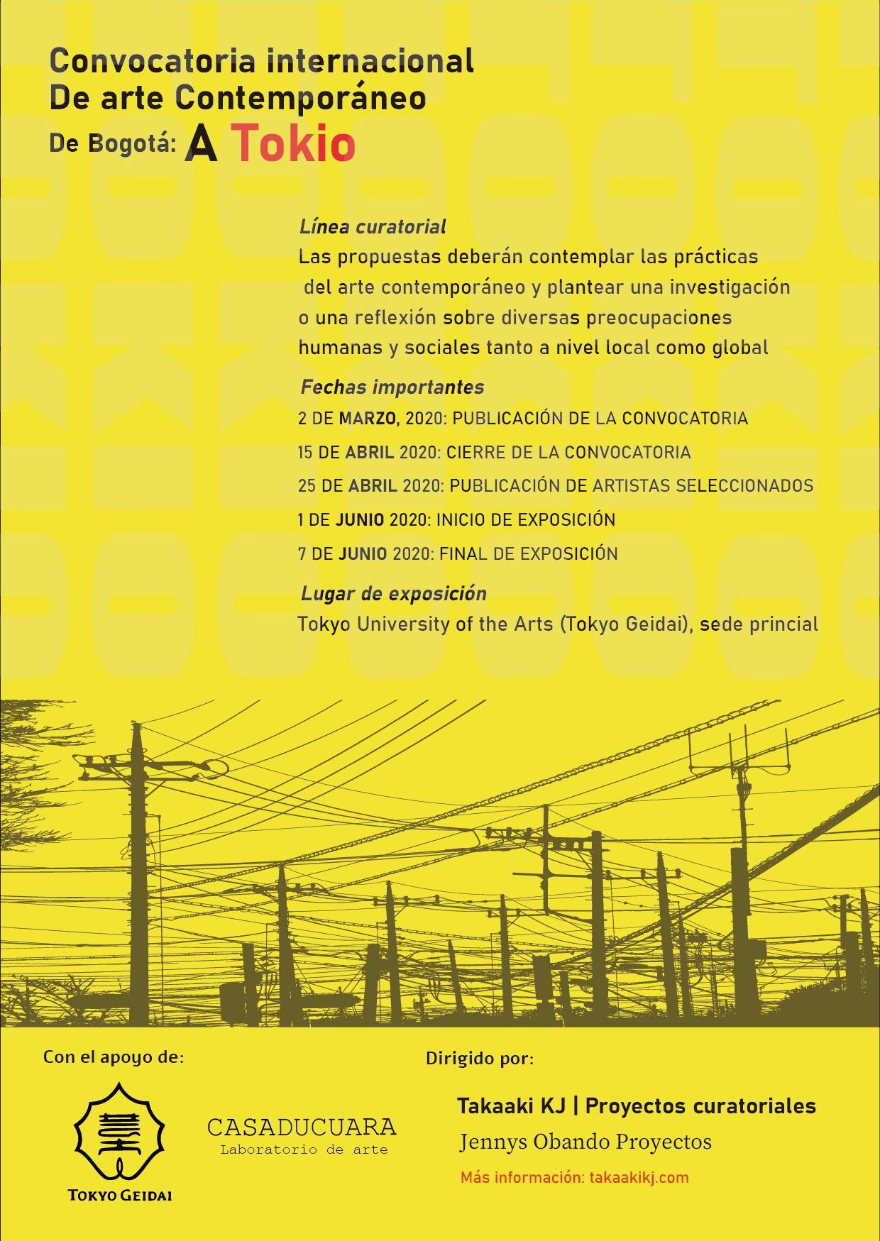 Convocatoria internacional de arte contemporáneo: de Bogotá a Tokio